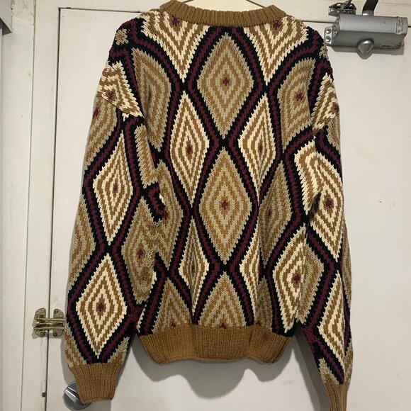 VINTAGE GREG NORMAN KNIT CHUNKY COTTON SWEATERS PATTERN SIZE L - Picture 4 of 10